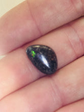 Load image into Gallery viewer, 2.9ct Australian Andamooka Black Matrix Rainbow Opal Gemstone Cabochon Flash