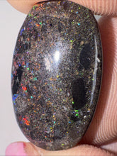 Load image into Gallery viewer, 17ct Australian Andamooka Black Matrix Rainbow Opal Gemstone Cabochon 25x15mm