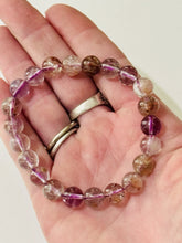 Load image into Gallery viewer, 8mm Natural Super 7 Melody Stone 7.5" Crystal Healing Stretch Gemstone Bracelet