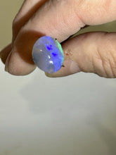 Load image into Gallery viewer, 4ct Australian Lightning Ridge Black Opal Preform Cabochon Gemstone 11x13mm