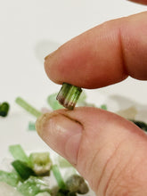 Load image into Gallery viewer, 27ctw Watermelon Tourmaline Crystal Gemstone Specimen Pink Green Bicolor Lot