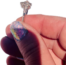 Load image into Gallery viewer, 18k Gold 1ctw Natural Upside Down Pear Shaped Halo Pink Diamond Engagement Ring