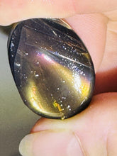 Load image into Gallery viewer, 30ct Fire Obsidian-Glass Butte Gemstone Preform Cabochon Oregon Lapidary 19x26mm