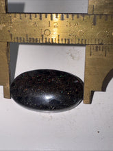 Load image into Gallery viewer, 17ct Australian Andamooka Black Matrix Rainbow Opal Gemstone Cabochon 25x15mm