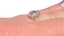 Load image into Gallery viewer, 18k Gold 1ctw Natural Upside Down Pear Shaped Halo Pink Diamond Engagement Ring