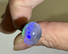 Load image into Gallery viewer, 4ct Australian Lightning Ridge Black Opal Preform Cabochon Gemstone 11x13mm