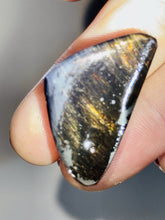 Load image into Gallery viewer, 31ct Rare Fire Obsidian-Glass Butte Cabochon, Oregon Gemstone Lapidary 19x33mm