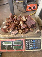 Load image into Gallery viewer, 4+ pound lot of Red Banded Arizona Agatized Petrified Limb wood for lapidary
