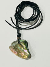 Load image into Gallery viewer, Sterling silver .925 Abalone Shell on Genuine Leather cord