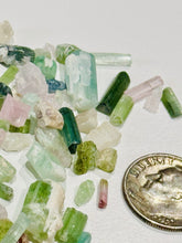 Load image into Gallery viewer, 27ctw Watermelon Tourmaline Crystal Gemstone Specimen Pink Green Bicolor Lot