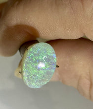 Load image into Gallery viewer, 2.5ct Australian Lightning Ridge Black Opal Preform Cab Gemstone Flash 10x13mm