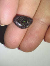 Load image into Gallery viewer, 2.9ct Australian Andamooka Black Matrix Rainbow Opal Gemstone Cabochon Flash
