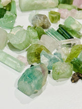 Load image into Gallery viewer, 27ctw Watermelon Tourmaline Crystal Gemstone Specimen Pink Green Bicolor Lot