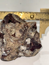 Load image into Gallery viewer, 175g Natural Red Garnet Crystal Cluster Specimen on Matrix Display - Collector