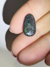 Load image into Gallery viewer, 2.8ct Australian Andamooka Black Matrix Rainbow Opal Gemstone Cabochon Flash