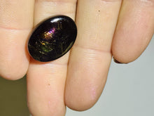 Load image into Gallery viewer, 11ct Rare Fire Obsidian-Glass Butte Cabochon, Oregon Gemstone Lapidary 14x18mm