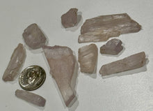 Load image into Gallery viewer, 27g Lot Kunzite Crystal Gemstone Specimen Pala Mine, San Diego CA Pink Spodumene