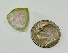 Load image into Gallery viewer, 12ct Slice Raw Watermelon Tourmaline Rough Crystal Gemstone Specimen Bicolor