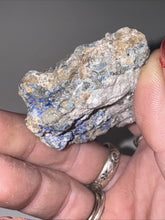 Load image into Gallery viewer, 101g Rare Blue Linarite on cerussite, with leadhillite Lapidary Rough Gemstone