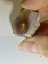 Load image into Gallery viewer, 54ct Fire Agate Windowed Rough Old Stock Gemstone Specimen Lapidary 22x25mm