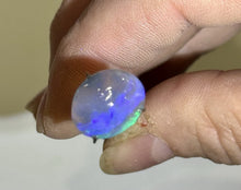 Load image into Gallery viewer, 4ct Australian Lightning Ridge Black Opal Preform Cabochon Gemstone 11x13mm