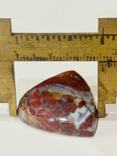 Load image into Gallery viewer, 33ct Red Moss Plume Agate Fancy  GemStone Cabochon 28x26 Old Stock Lapidary