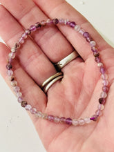 Load image into Gallery viewer, Natural Super Seven 4mm Faceted 7.5" Stretch Melody GemStone Crystal Bracelet